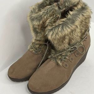 Rampage Brown Faux Leather‎ Jaxson Booties